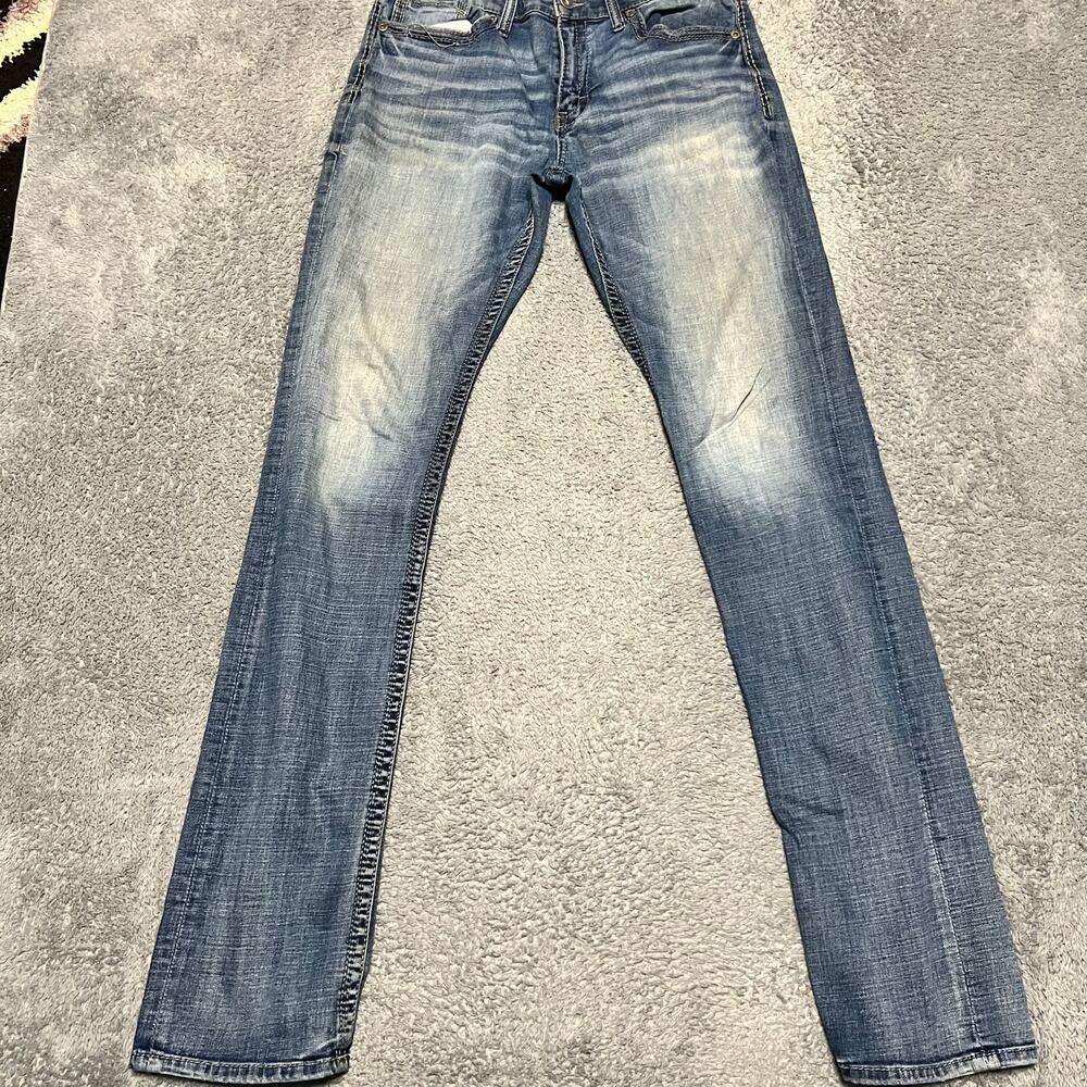 BKE Jeans Mens 34 XXL (33x36) Long Jake Straight Contrast Stitch Western